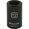Dynamic 3/8" Drive Standard Socket, Black Phosphate, Tools 3/8" Drive 6 Point Metric, 12mm Standard Length D007012 - alternate 1